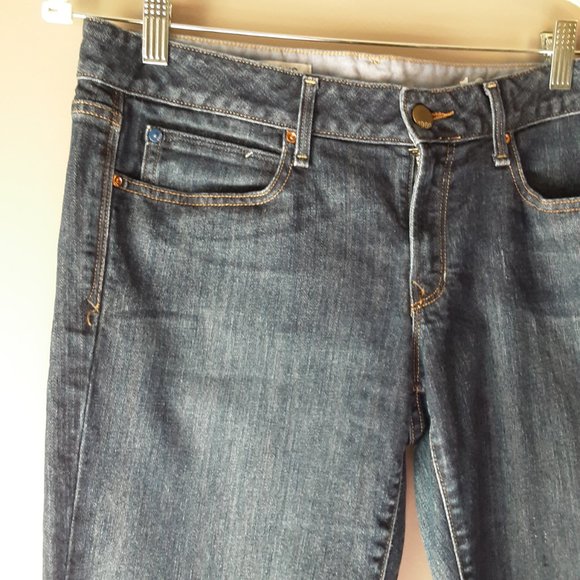 Gap 1969 Real Straight Dark Wash Jeans Cropped Size 30/10 - Picture 5 of 15